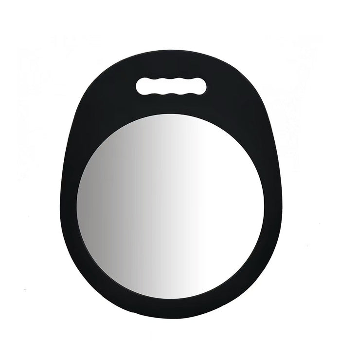 Ronde kappersspiegel met ergonomische handgreep