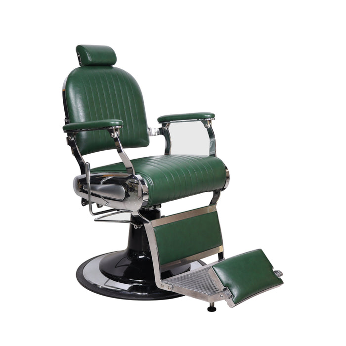 Fauteuil de barbier Dapper Green au style vintage
