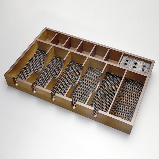 Houten kappersorganizer met meerdere compartimenten