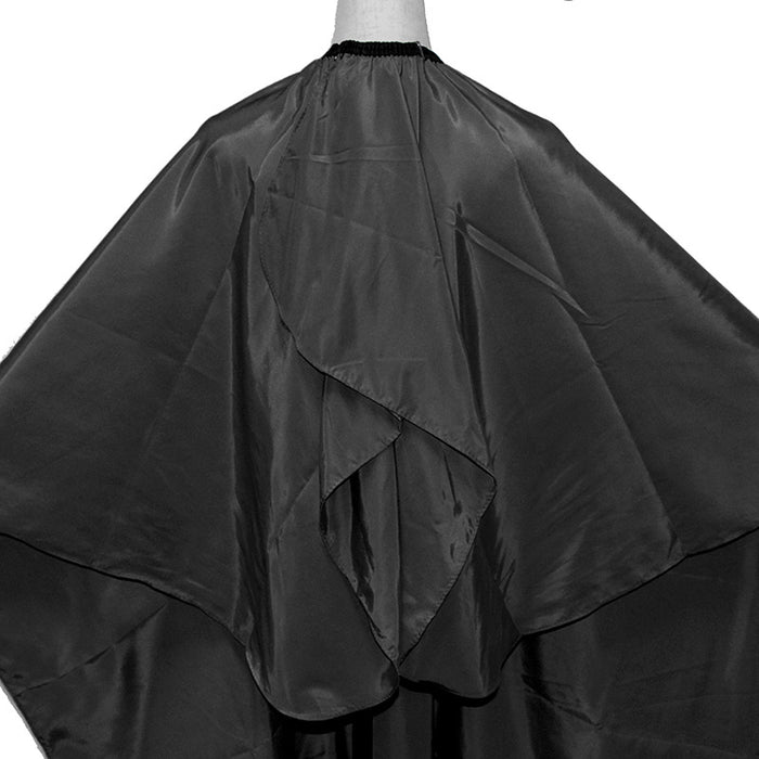 Professionele zwarte kapperscape - elastische sluiting en clip