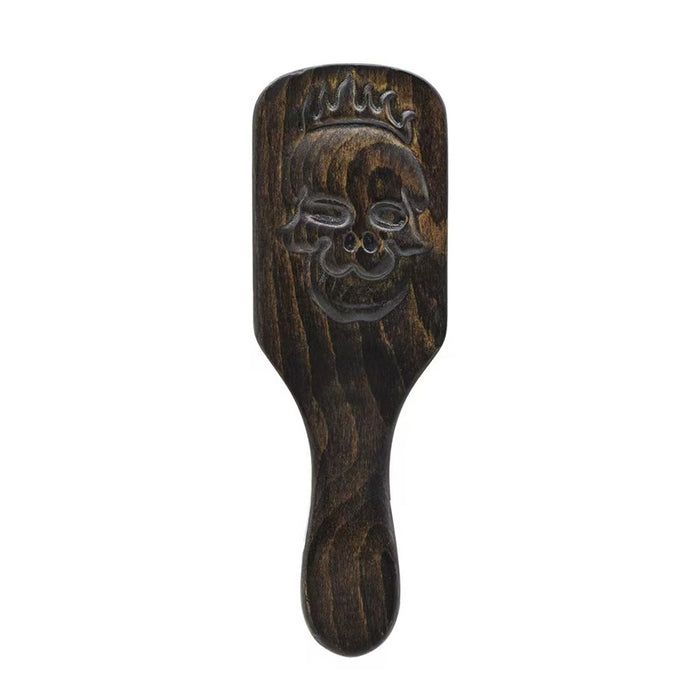 Professionele gesneden houten baardborstel met gravure