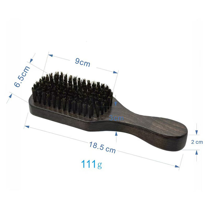 Professionele gesneden houten baardborstel met gravure