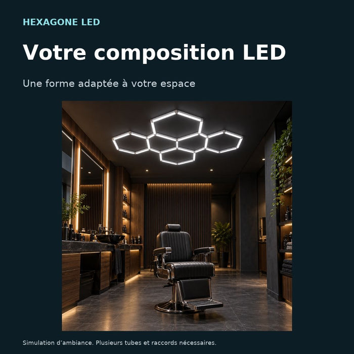 Tube LED pour éclairage hexagonal 44 cm – 6 W – Blanc froid 6500 K