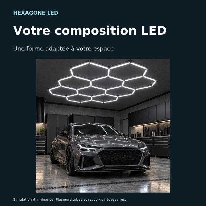 Tube LED pour éclairage hexagonal 57 cm – 9 W – Blanc froid 6500 K