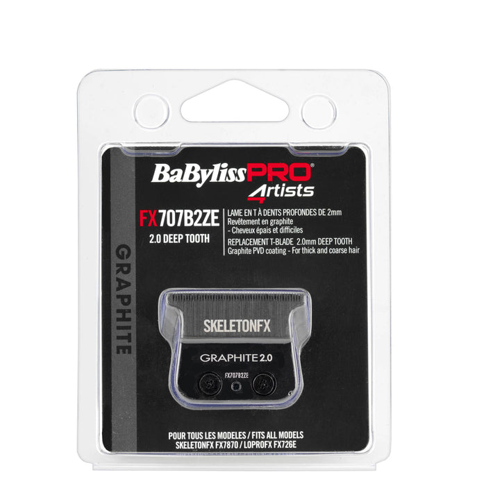 Babyliss Pro FX707B2ZE – Lame T-Blade 2.0mm Graphite Deep Tooth pour SkeletonFX FX7870