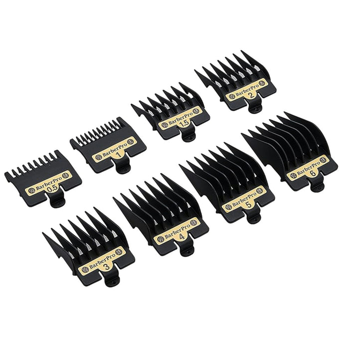 Babyliss PRO FXPCGE - Kit de 8 Sabots Premium pour Tondeuse – Guides de Coupe avec Finition Dorée