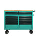 Barber Work Station 9 Drawer – Meuble Barbier avec 9 Tiroirs et Prises Intégrées – Turquoise 1