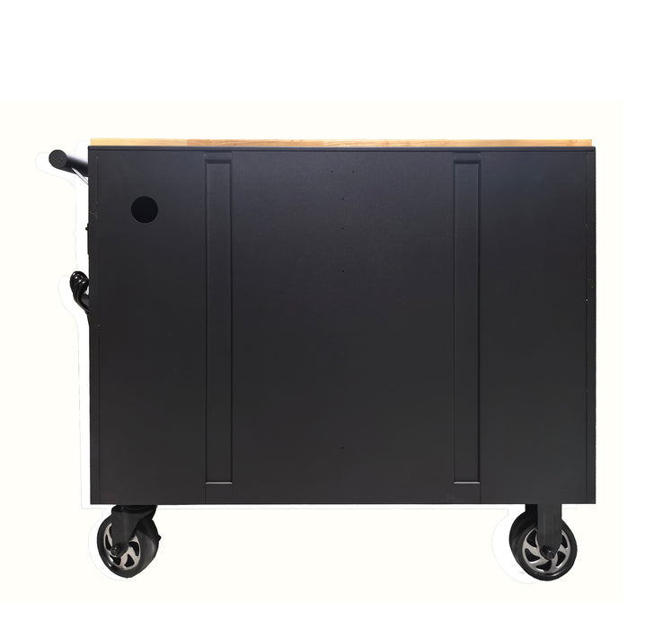 Barber Work Station 9 Drawer – Meuble Barbier avec Tiroirs et Prises Intégrées – Black