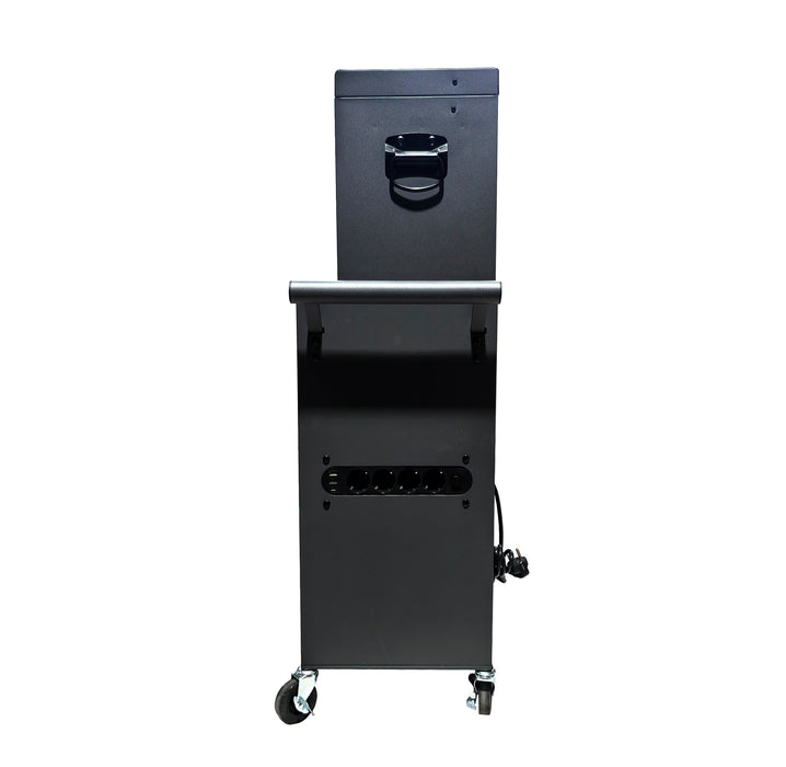 Barber Trolley Station Pro – Meuble Barbier Mobile avec Prises Intégrées – Grey