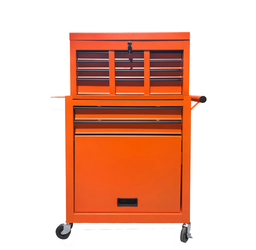 Barber Trolley Station Pro – Meuble Barbier Prises Intégrées – Orange
