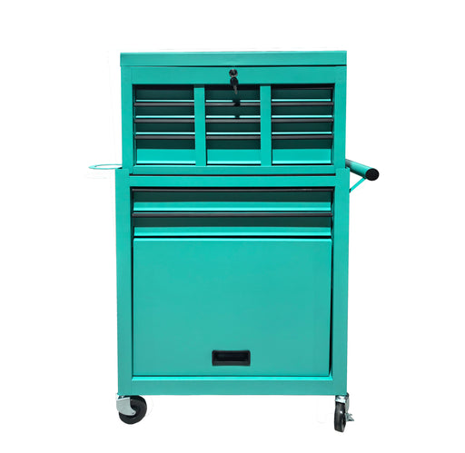 Barber Trolley Station Pro – Meuble Barbier avec Prises Intégrées – Turquoise