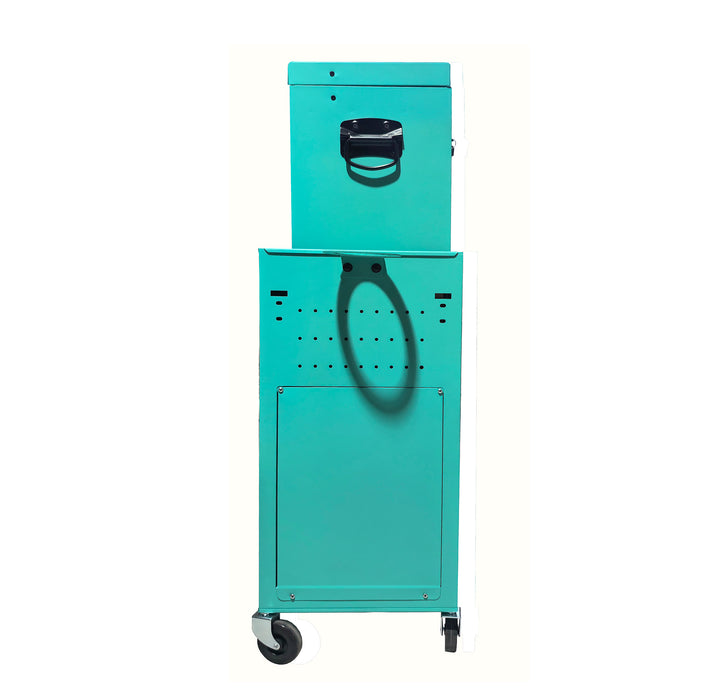 Barber Trolley Station Pro – Meuble Barbier avec Prises Intégrées – Turquoise