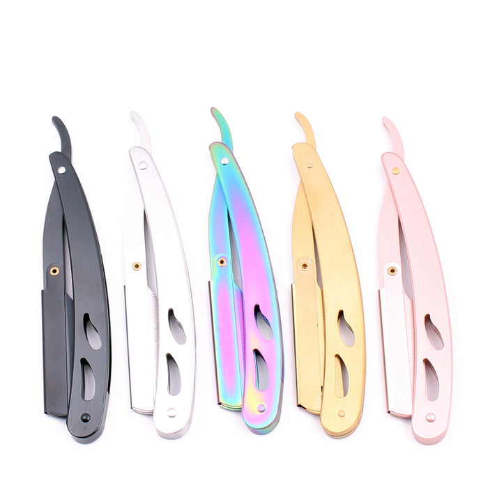Rasoir de Barbier à Lame Remplaçable - Design Classique Multicolore