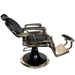 Barber Chair Diamond Zwart & Goud – Vintage Barberstoel 4