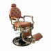 Barber Chair Throne Cognac & Brons – Vintage Barberstoel 1