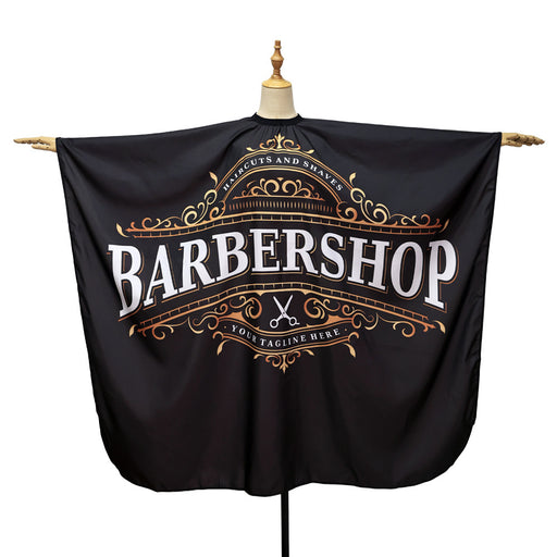 Vintage kapperszaak-kapmantel - gouden print