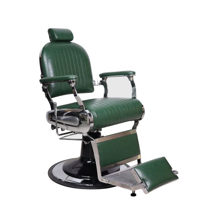 Barber Chair Dapper Green – Fauteuil Barbier Vert Vintage