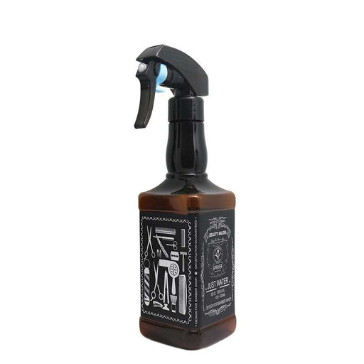Vintage "Just Water" vierkante spuitfles 300 ml - Retro Barber Design